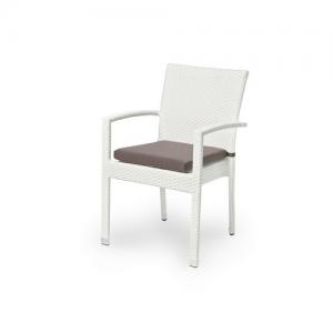 Плетеный стул из искусственного ротанга MILANO (белый)